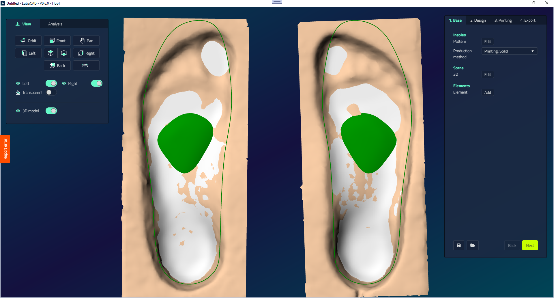 Insole design software