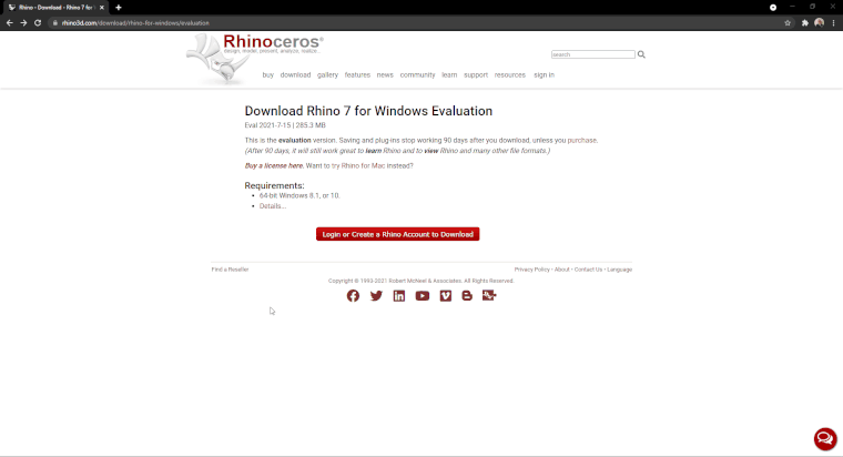 Get a Rhino3D evaluation version